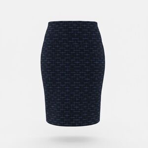 LuLaRoe Navy Blue Patterned Skirt